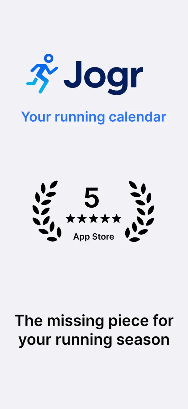 Jogr screenshot: Road, trail and triathlon