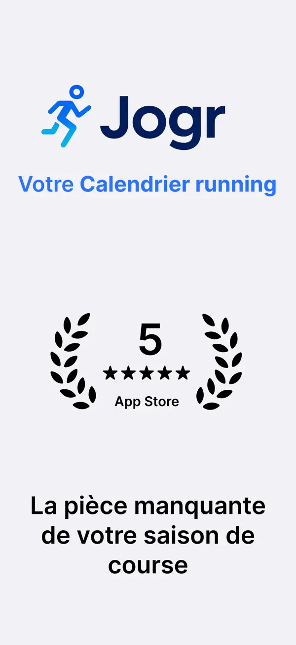 Jogr, capture d’écran : Route, trail et triathlon